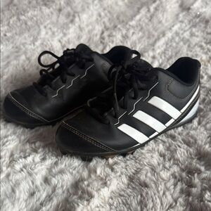 Adidas Kids Black and White Cleats US 12k kid 12  soccer baseball football sport